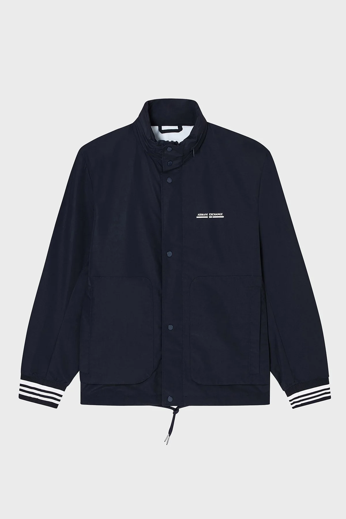 Armani Exchange Logolu Relaxed Fit Gizli Kapüşonlu Erkek Mont XM000932 AF15605 UB101 LACİVERT - 14