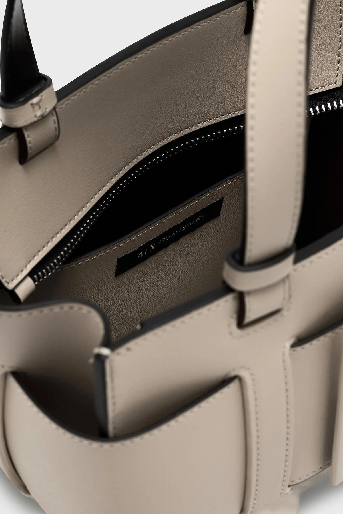 Armani Exchange Logolu Sabit Askılı ve Ayarlanabilir Askılı Bayan Çanta 942690 0A874 U6223 BEJ - 5