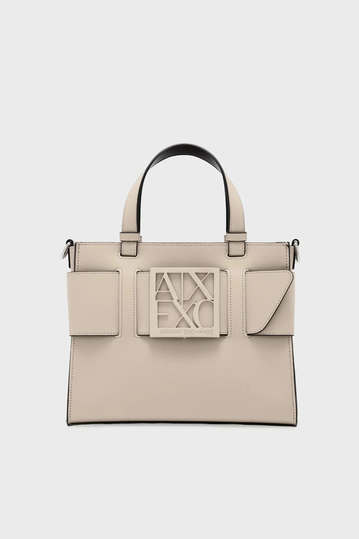 Armani Exchange Logolu Sabit Askılı ve Ayarlanabilir Askılı Kadın Çanta 942690 0A874 U6223 BEJ - 1