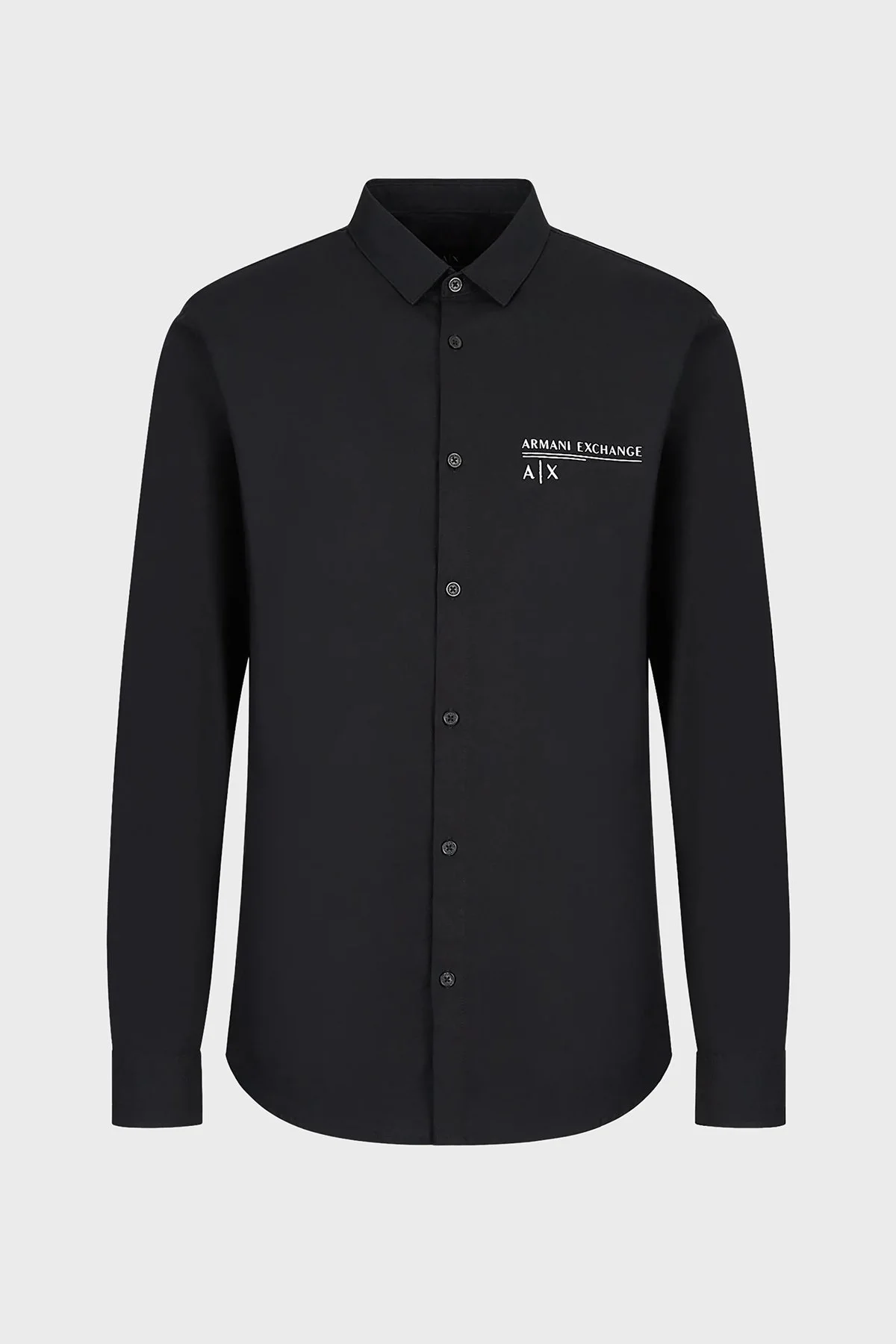 Armani Exchange Logolu Slim Fit % 100 Pamuk Erkek Gömlek 6LZC17 ZNWWZ 1200 SİYAH - 5