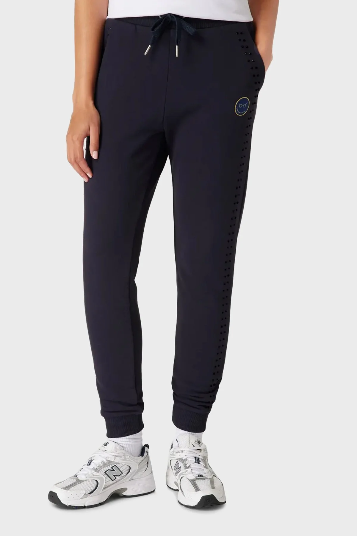 Armani Exchange Logolu Slim Fit Belden Bağlamalı Pamuklu Kadın Pantolon 6LYPAF YJ6PZ 1593 LACİVERT - 2
