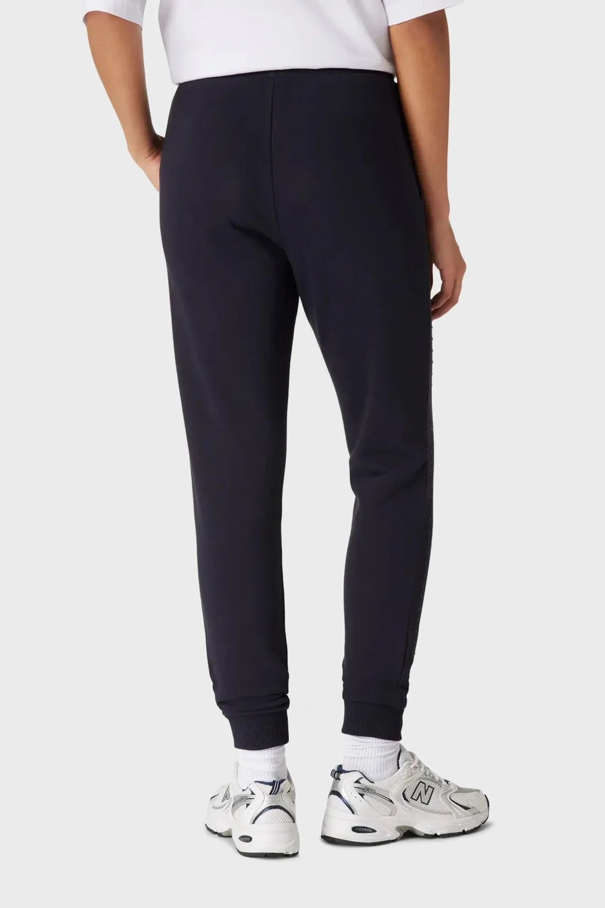 Armani Exchange Logolu Slim Fit Belden Bağlamalı Pamuklu Kadın Pantolon 6LYPAF YJ6PZ 1593 LACİVERT - 3