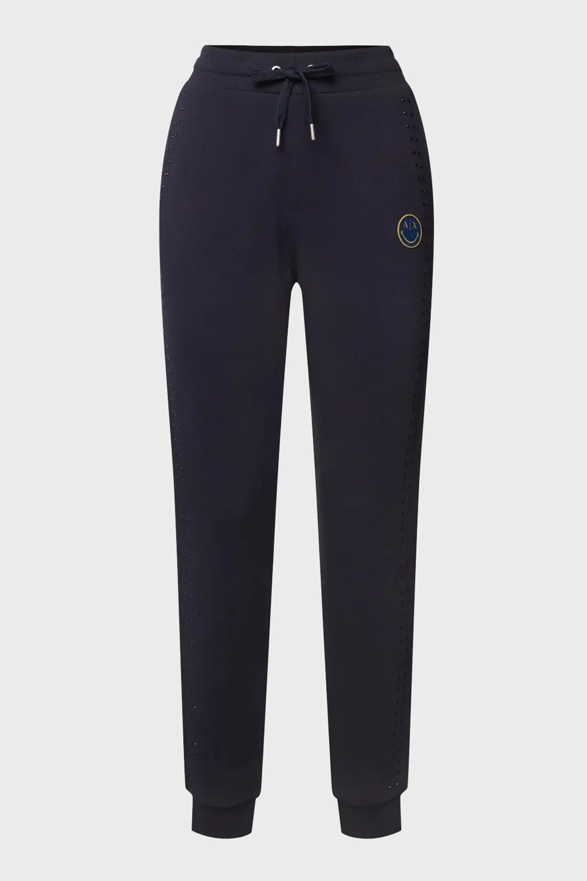 Armani Exchange Logolu Slim Fit Belden Bağlamalı Pamuklu Kadın Pantolon 6LYPAF YJ6PZ 1593 LACİVERT - 5