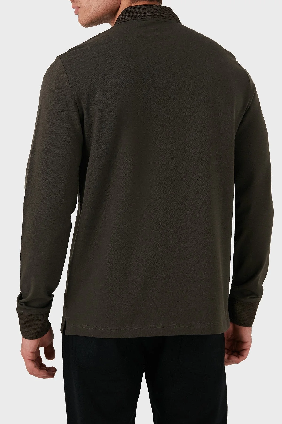 Armani Exchange Logolu Slim Fit Düğmeli Erkek Polo Yaka Sweat 8NZF79 ZJ81Z 1897 KOYU YEŞİL - 2