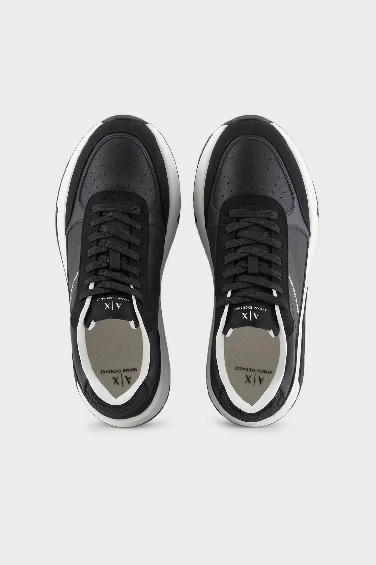 Armani Exchange Logolu Sneakaer Erkek Ayakkabı XUX225 XV862 K001 SİYAH - 3