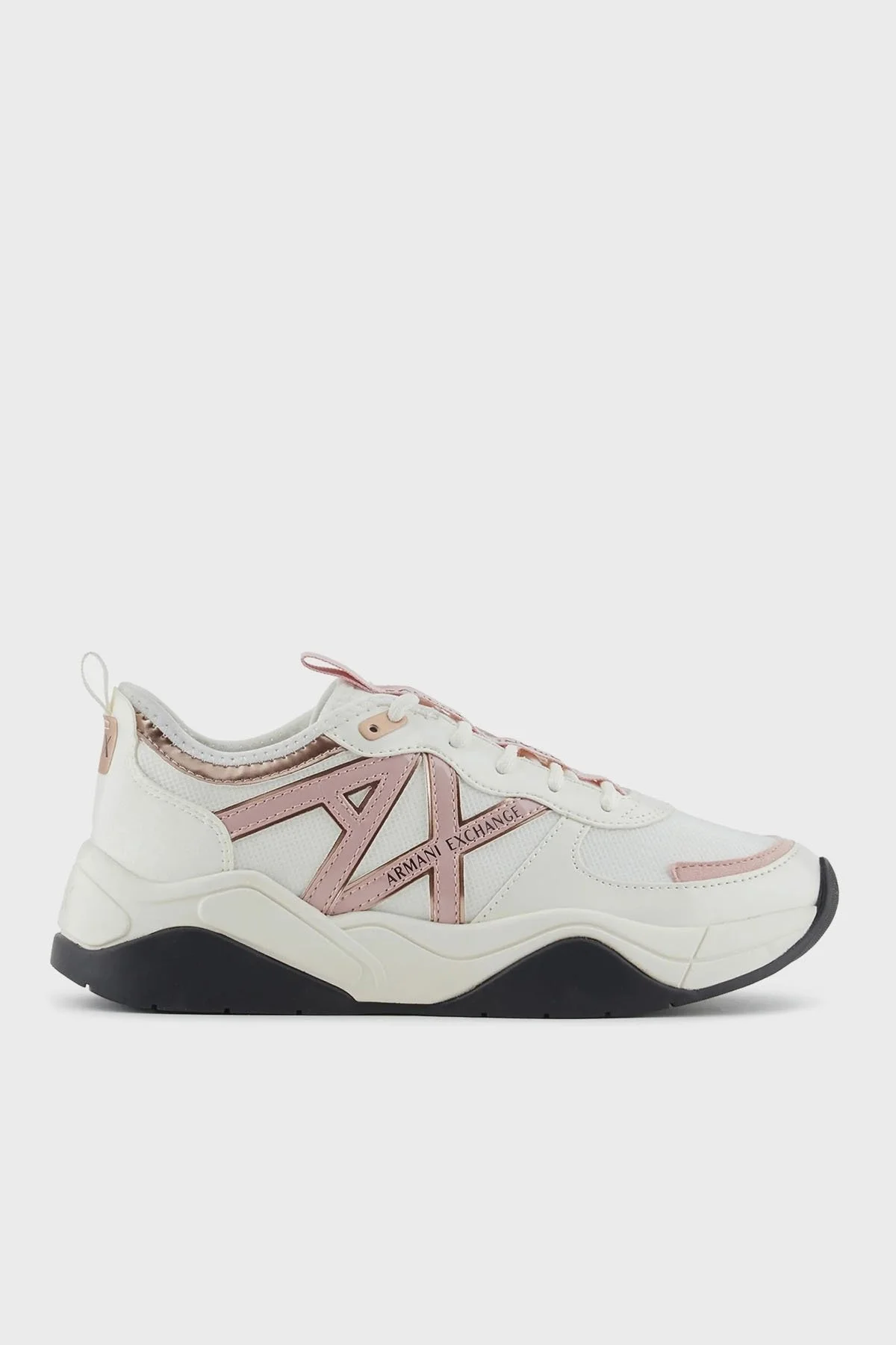 Armani Exchange Logolu Sneaker Bayan Ayakkabı XDX039 XV311 S619 BEYAZ-PUDRA - 1