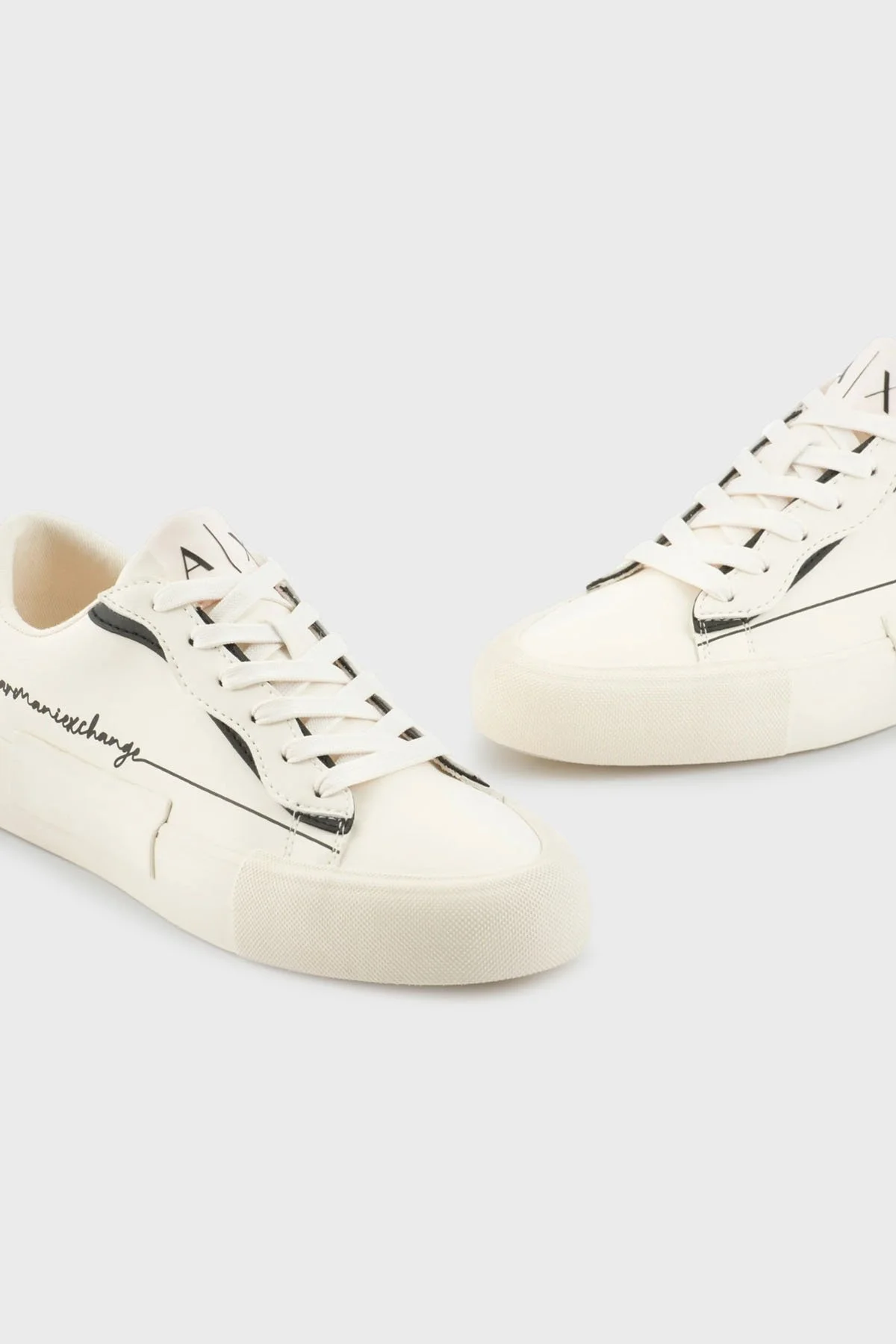 Armani Exchange Logolu Sneaker Bayan Ayakkabı XDX097 XV721 N480 BEYAZ-SİYAH - 4