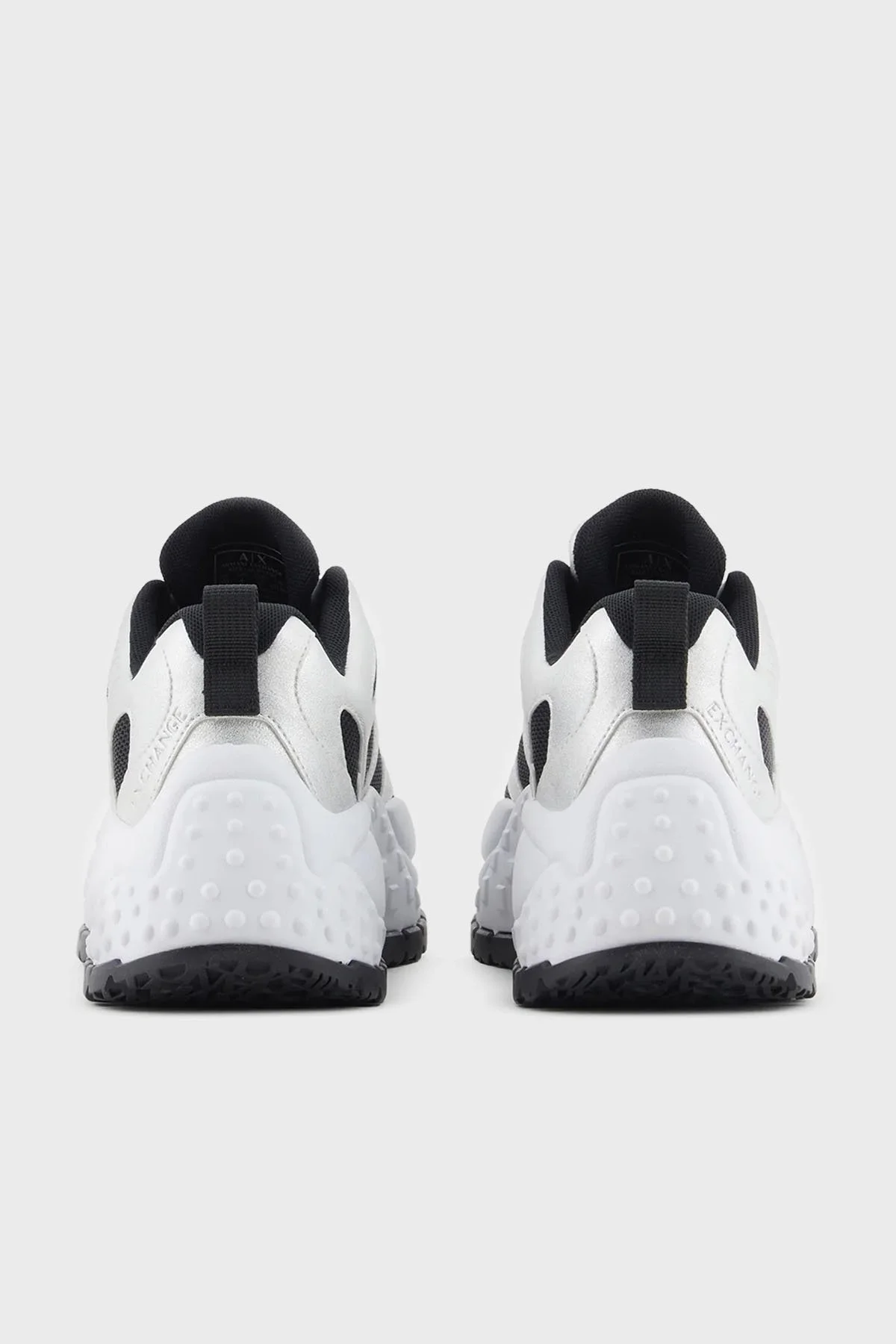 Armani Exchange Logolu Sneaker Bayan Ayakkabı XDX120 XV897 R571 GÜMÜŞ-SİYAH - 4