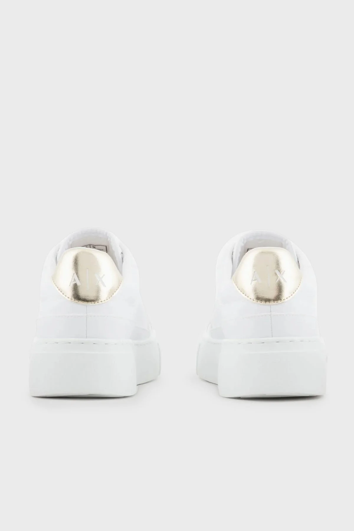 Armani Exchange Logolu Sneaker Bayan Ayakkabı XDX157 XV838 K702 BEYAZ-GOLD - 4