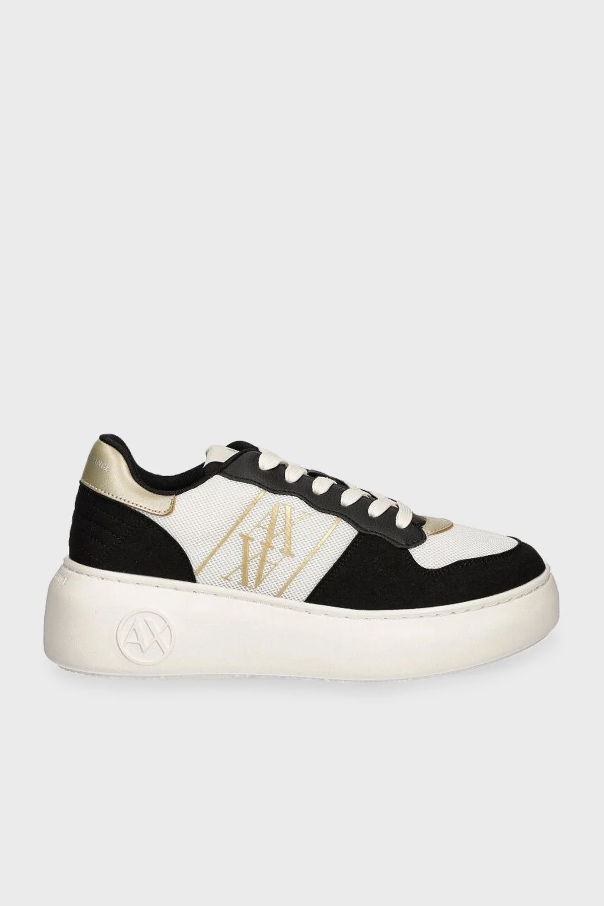 Armani Exchange Logolu Sneaker Bayan Ayakkabı XDX167 XV893 N814 SİYAH-BEYAZ - 1