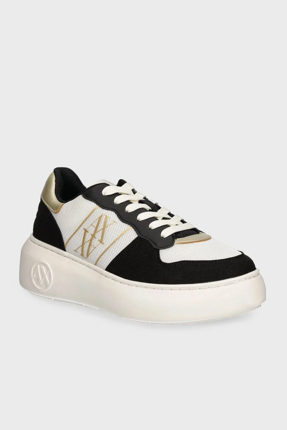 Armani Exchange Logolu Sneaker Bayan Ayakkabı XDX167 XV893 N814 SİYAH-BEYAZ - 2