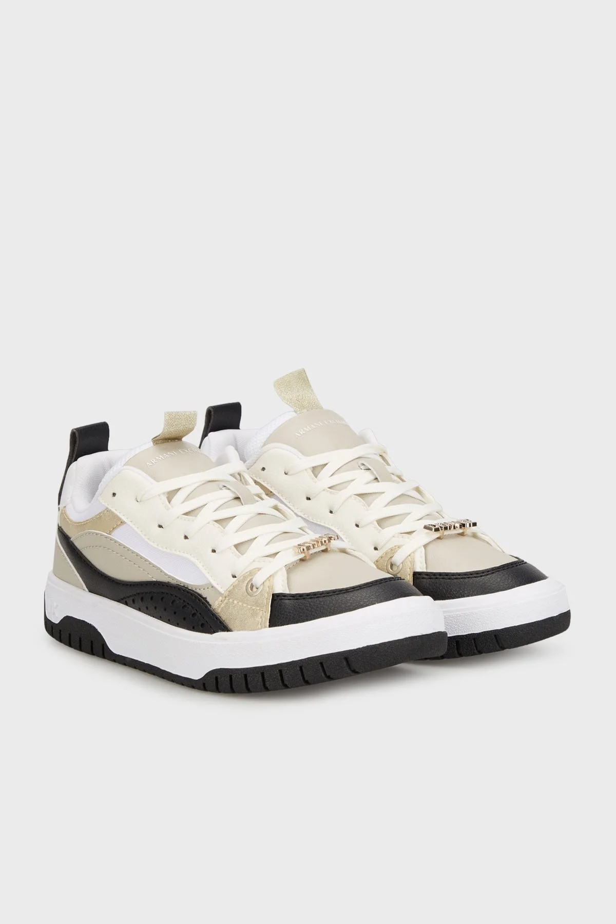 Armani Exchange Logolu Sneaker Bayan Ayakkabı XDX168 XV894 S949 BEJ - 3