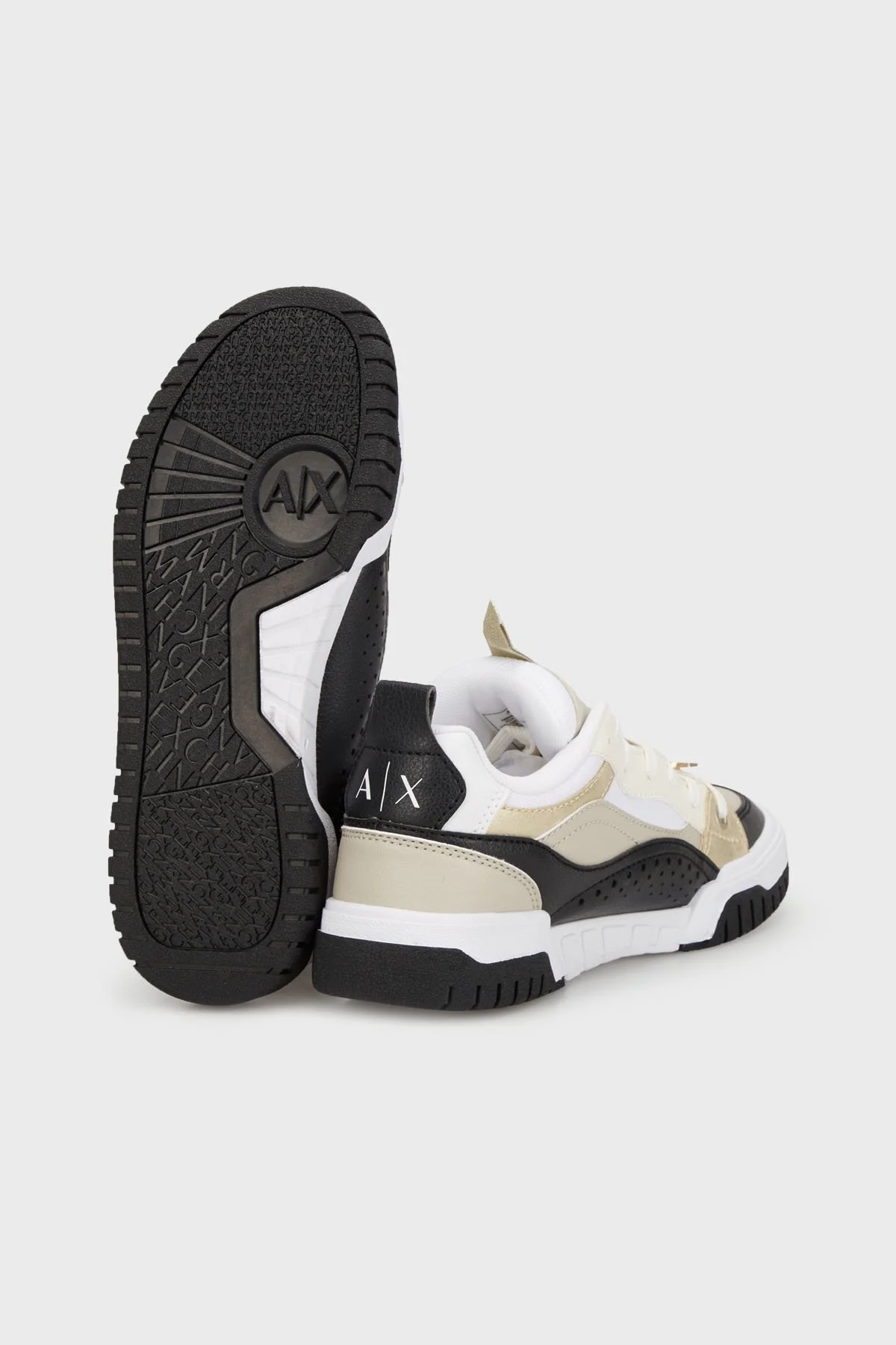 Armani Exchange Logolu Sneaker Bayan Ayakkabı XDX168 XV894 S949 BEJ - 4