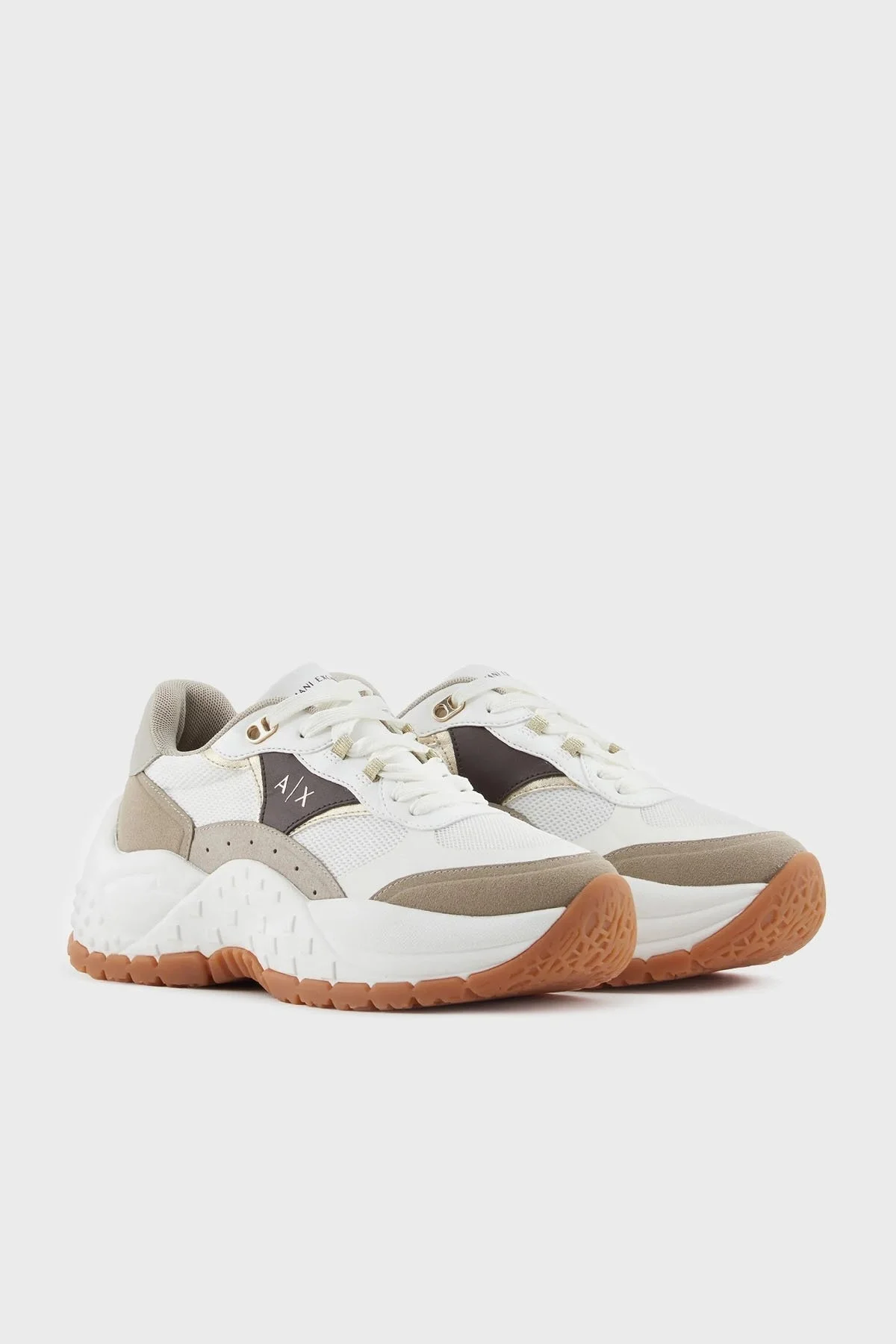 Armani Exchange Logolu Sneaker Bayan Ayakkabı XDX171 XV898 U300 BEYAZ - 2