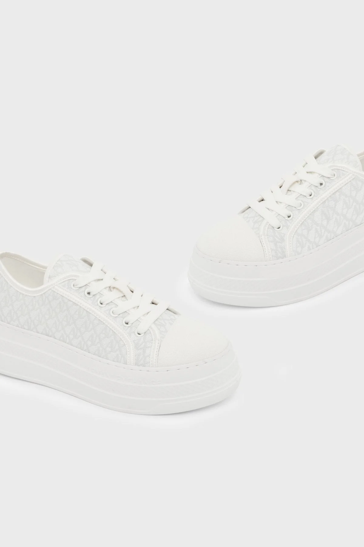 Armani Exchange Logolu Sneaker Bayan Ayakkabı XW002786 AF23055 M0107 HAKİ-BEJ - 4