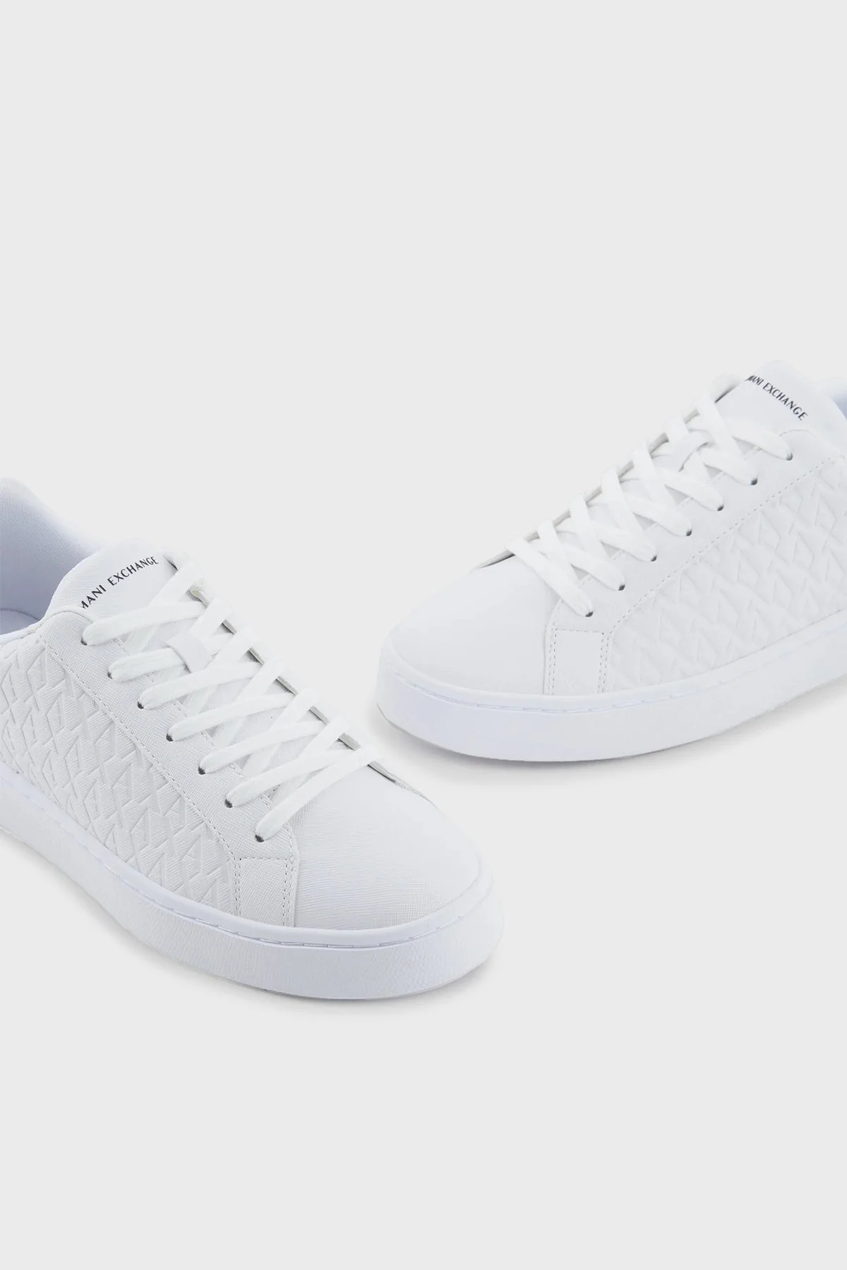 Armani Exchange Logolu Sneaker Erkek Ayakkabı XM000140 AF11916 M0028 BEYAZ-SİYAH - 5