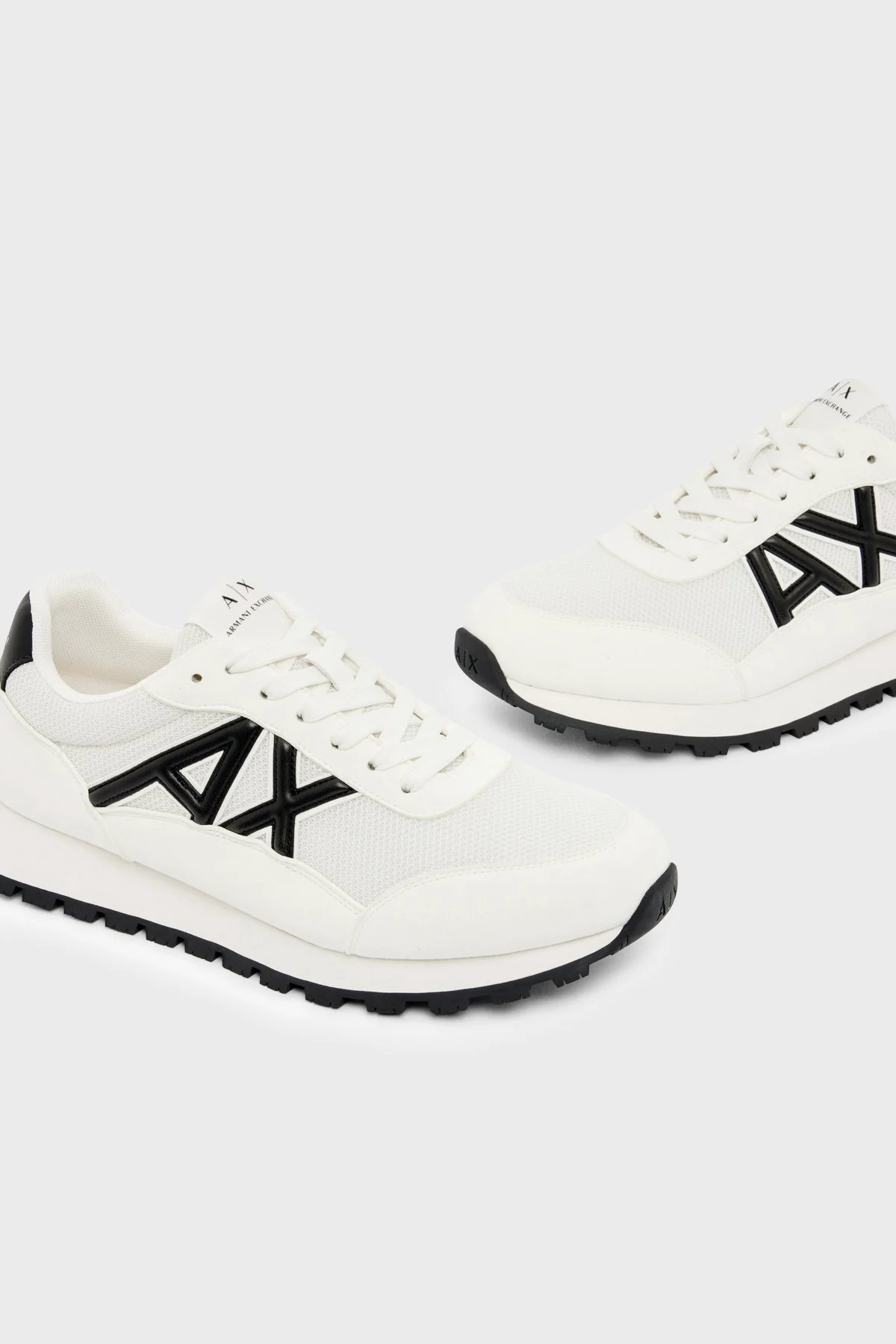 Armani Exchange Logolu Sneaker Erkek Ayakkabı XM001960 AF19388 M0017 BEYAZ-SİYAH - 4