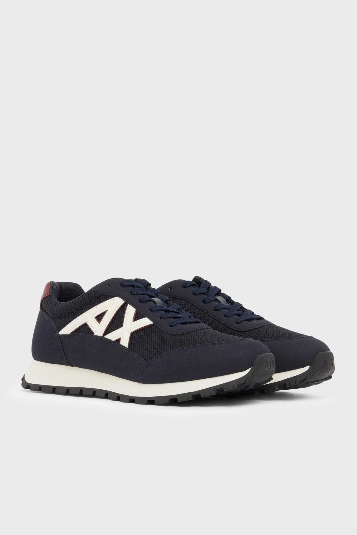 Armani Exchange Logolu Sneaker Erkek Ayakkabı XM001960 AF19388 MB802 Lacivert-beyaz - 2