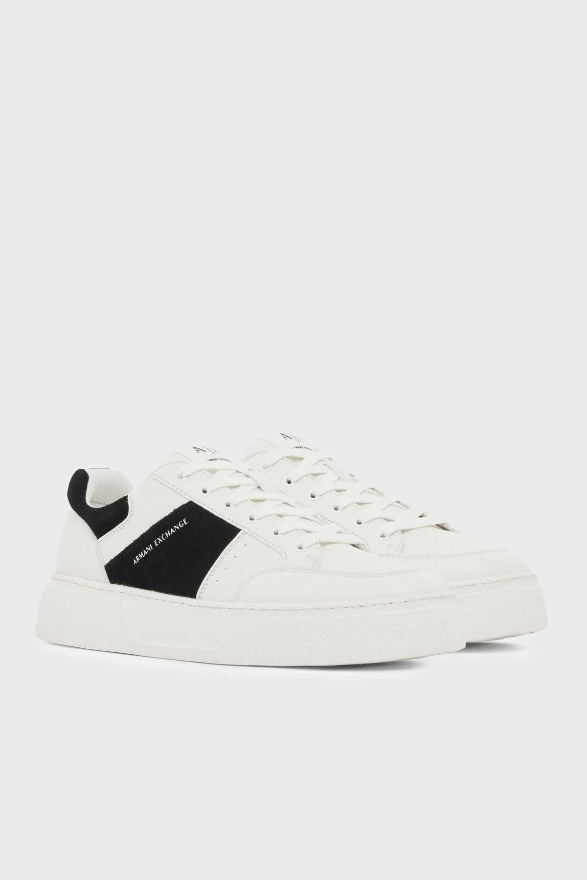 Armani Exchange Logolu Sneaker Erkek Ayakkabı XM002627 AF17540 M0017 Beyaz-siyah - 2