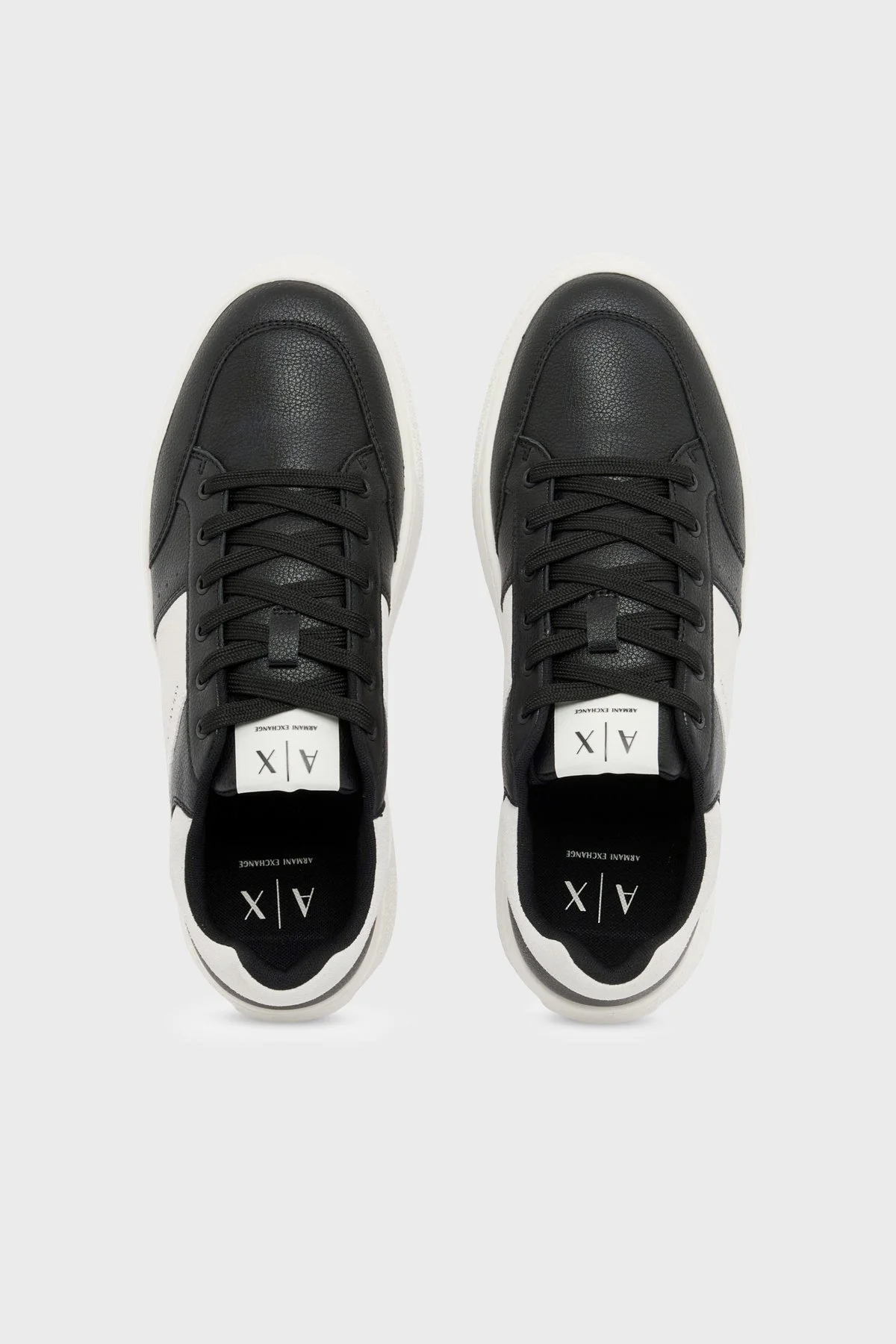 Armani Exchange Logolu Sneaker Erkek Ayakkabı XM002627 AF17540 MC482 Siyah-beyaz - 2