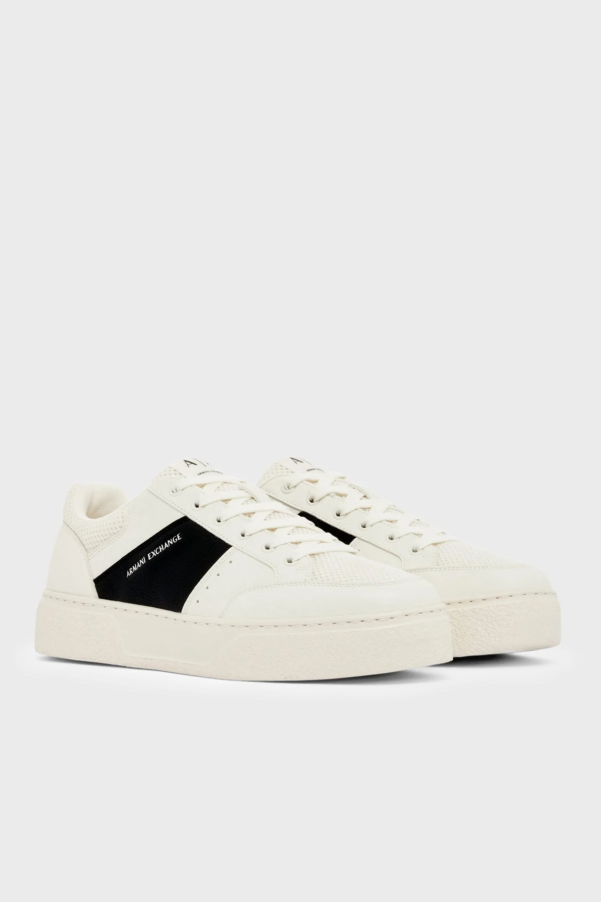 Armani Exchange Logolu Sneaker Erkek Ayakkabı XM002627 AF22831 M0017 SİYAH-BEYAZ - 2