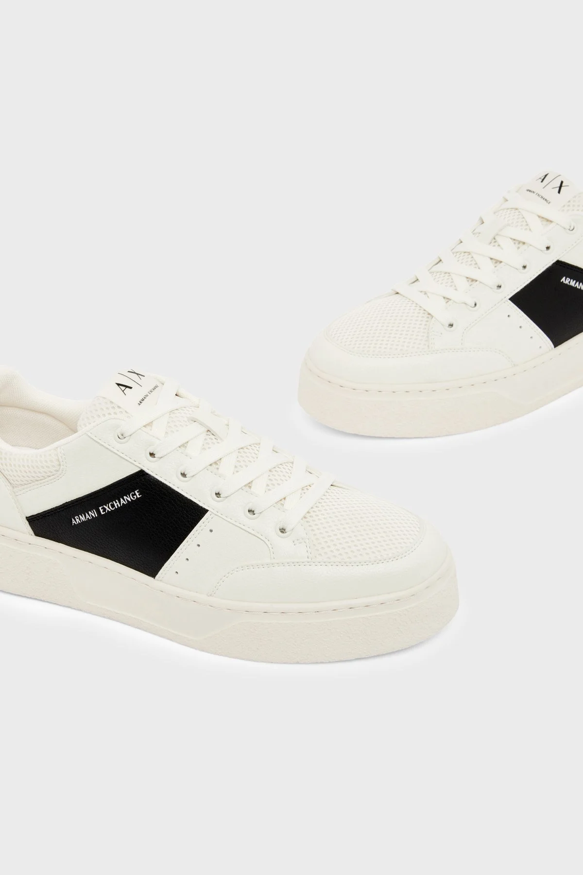 Armani Exchange Logolu Sneaker Erkek Ayakkabı XM002627 AF22831 M0017 SİYAH-BEYAZ - 4