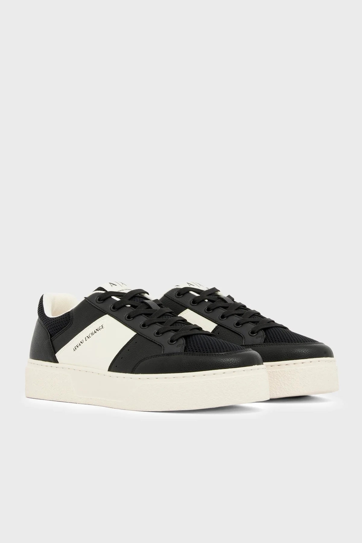 Armani Exchange Logolu Sneaker Erkek Ayakkabı XM002627 AF22831 MC024 EKRU-SİYAH - 2