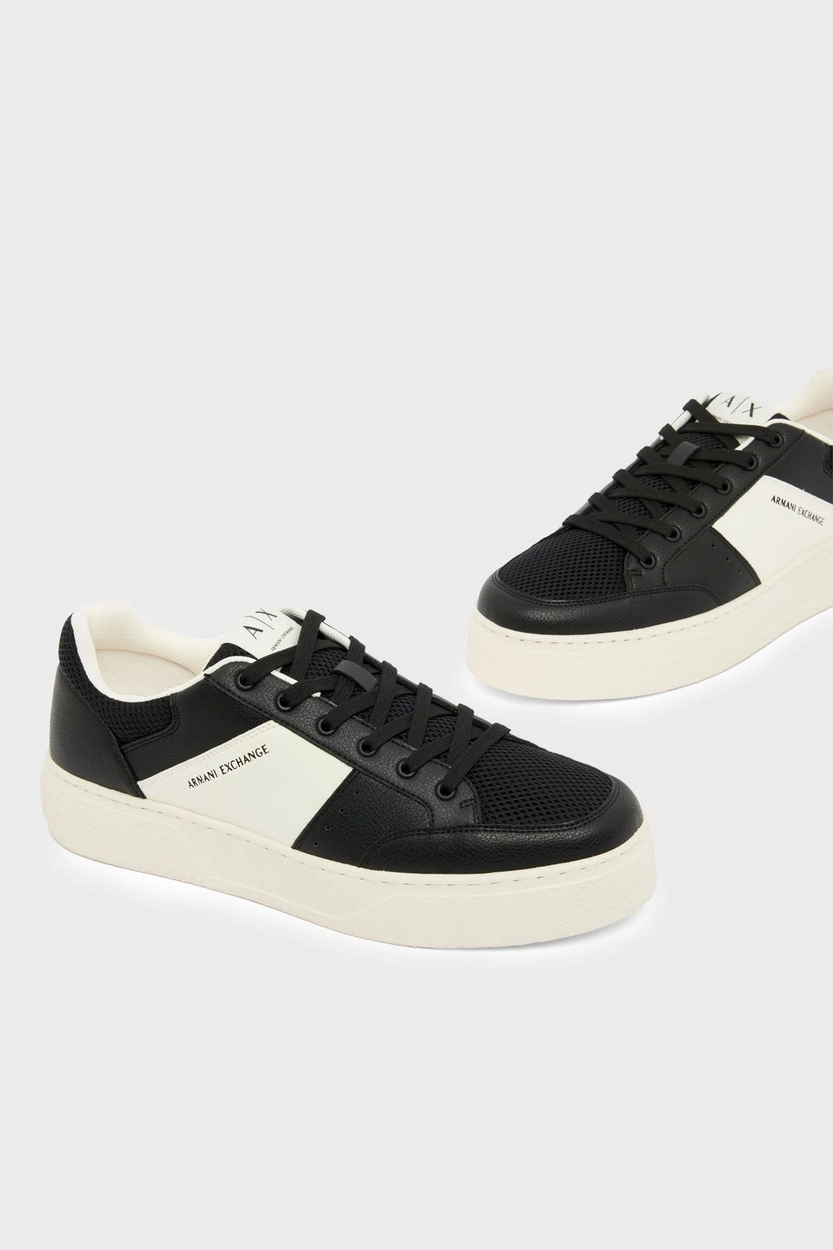Armani Exchange Logolu Sneaker Erkek Ayakkabı XM002627 AF22831 MC024 EKRU-SİYAH - 4