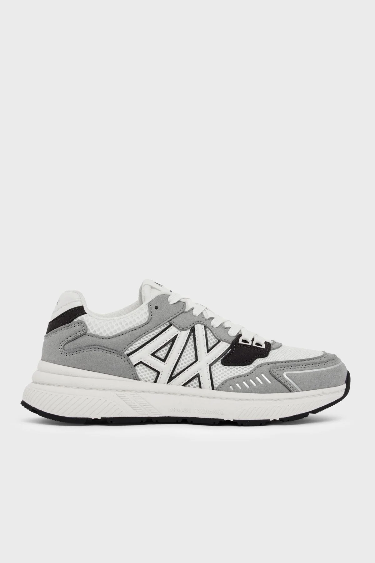 Armani Exchange Logolu Sneaker Erkek Ayakkabı XM002635 AF19388 M8479 Açık gri-ekru - 1