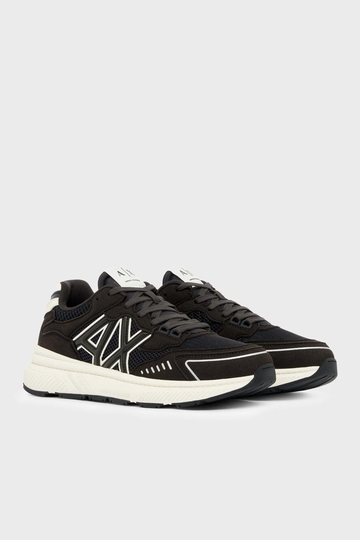 Armani Exchange Logolu Sneaker Erkek Ayakkabı XM002635 AF19388 MB808 Kahve-beyaz-lacivert - 2