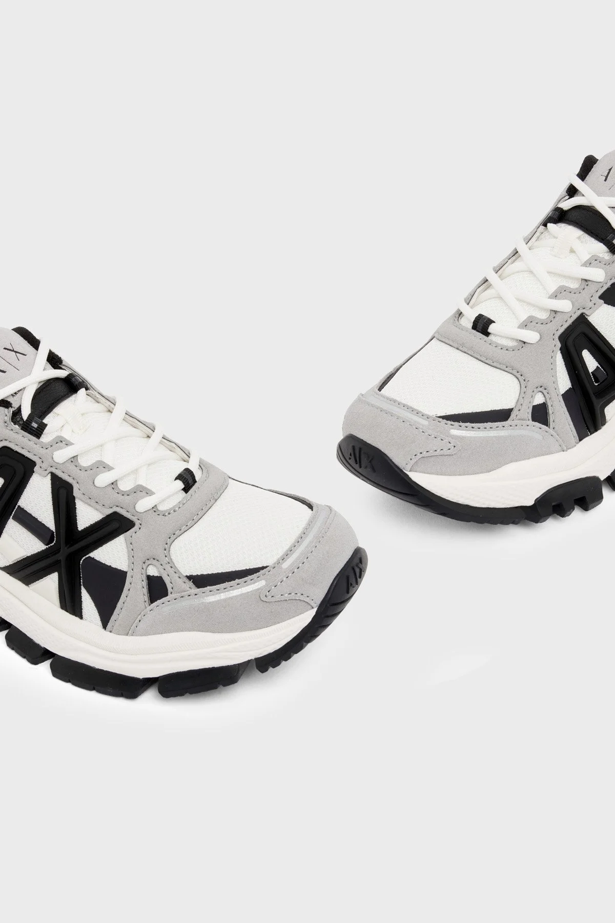 Armani Exchange Logolu Sneaker Erkek Ayakkabı XM003608 AF29104 M8457 Gri-beyaz-siyah - 5
