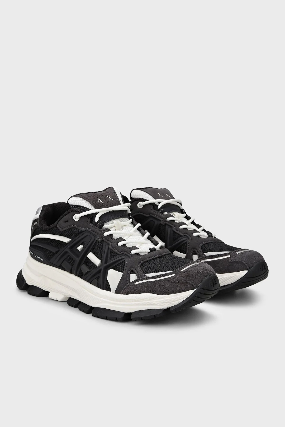 Armani Exchange Logolu Sneaker Erkek Ayakkabı XM003608 AF29104 M8458 Kahve-beyaz - 3