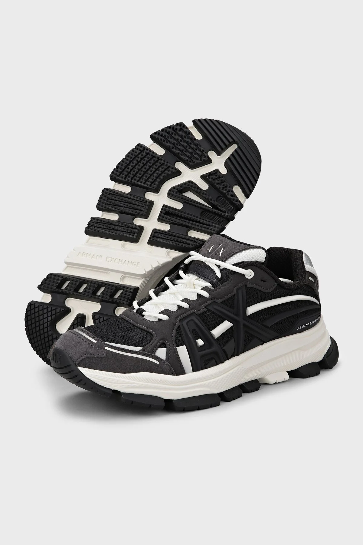 Armani Exchange Logolu Sneaker Erkek Ayakkabı XM003608 AF29104 M8458 Kahve-beyaz - 6