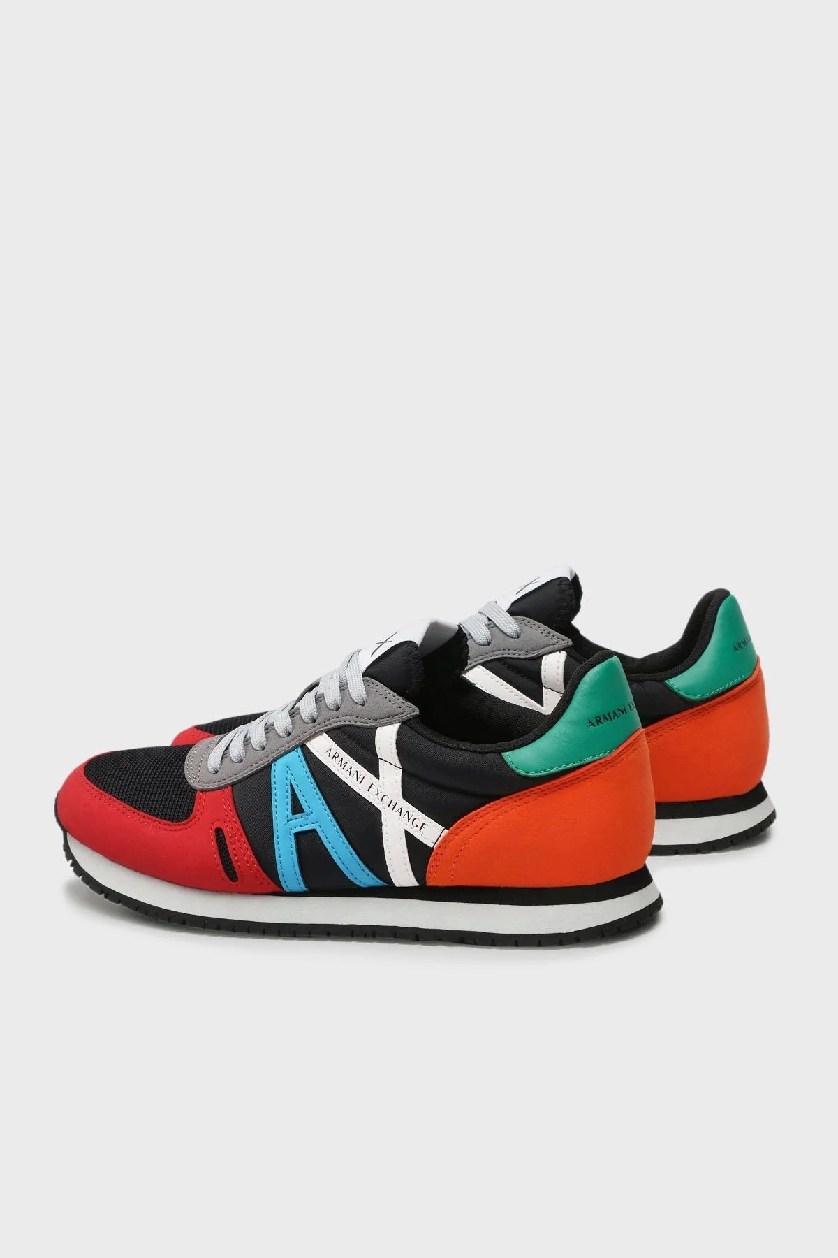 Armani Exchange Logolu Sneaker Erkek Ayakkabı XUX017 XCC68 M210 SİYAH-BEYAZ - 2