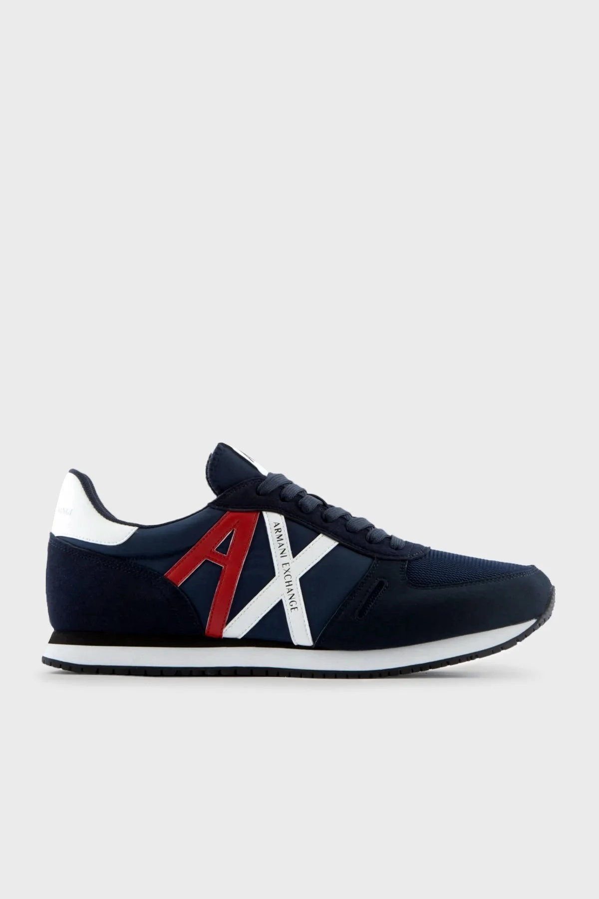 Armani Exchange Logolu Sneaker Erkek Ayakkabı XUX017 XCC68 S129 LACİVERT - 1