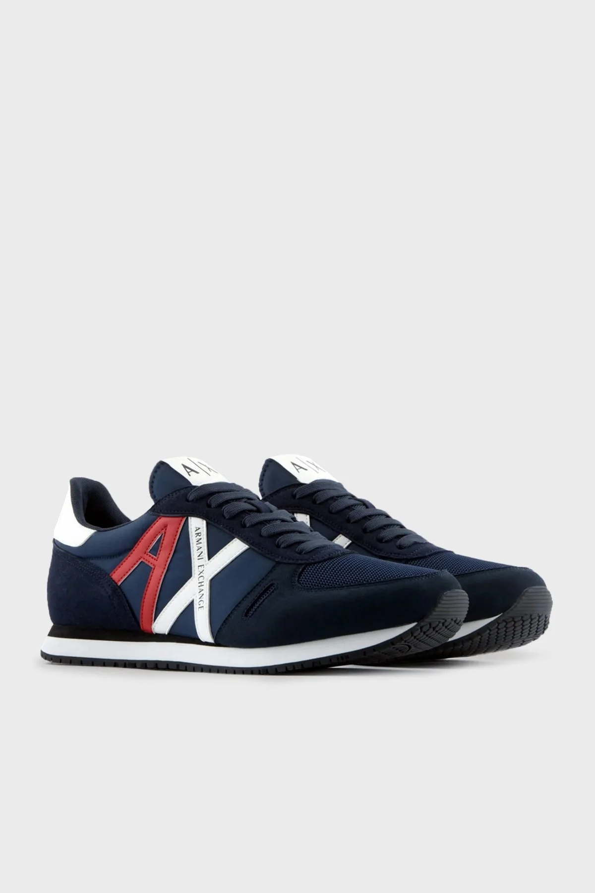 Armani Exchange Logolu Sneaker Erkek Ayakkabı XUX017 XCC68 S129 LACİVERT - 2