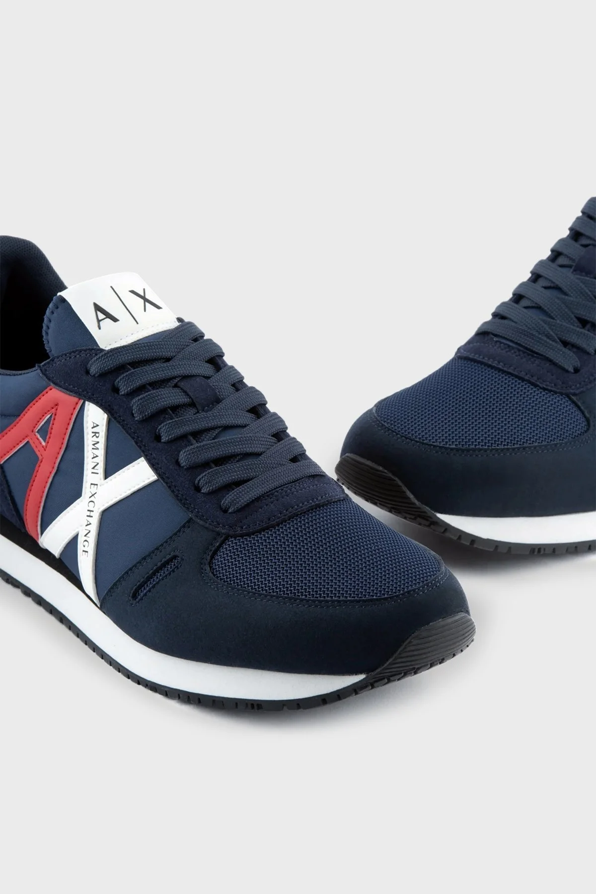 Armani Exchange Logolu Sneaker Erkek Ayakkabı XUX017 XCC68 S129 LACİVERT - 4