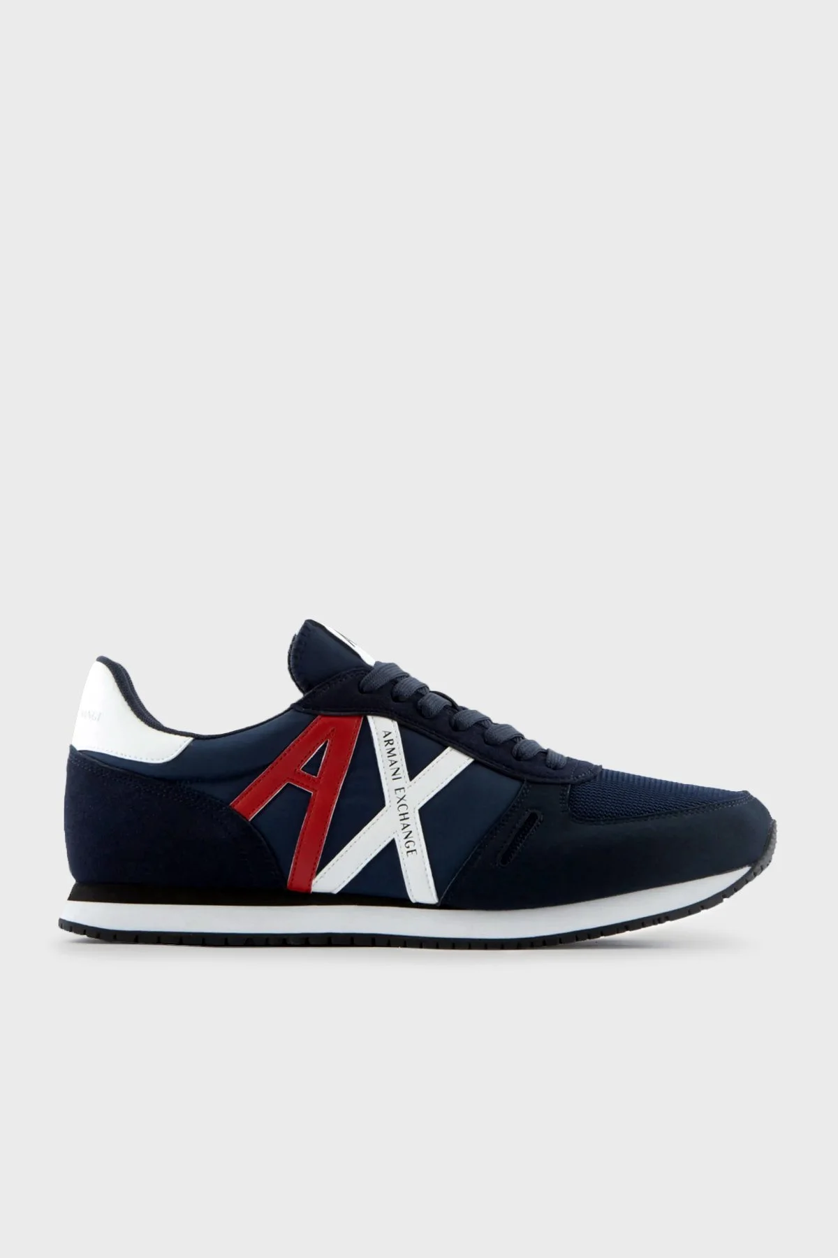 Armani Exchange Logolu Sneaker Erkek Ayakkabı XUX017 XCC68 S129 LACİVERT - 1