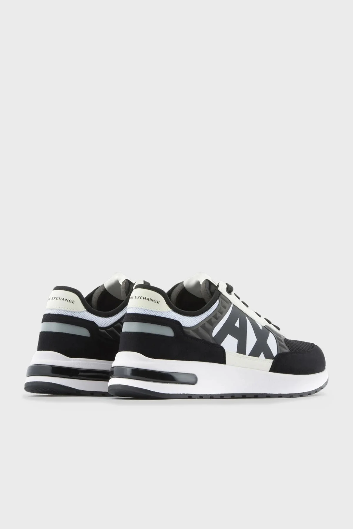 Armani Exchange Logolu Sneaker Erkek Ayakkabı XUX090 XV276 M212 SİYAH-BEYAZ - 3