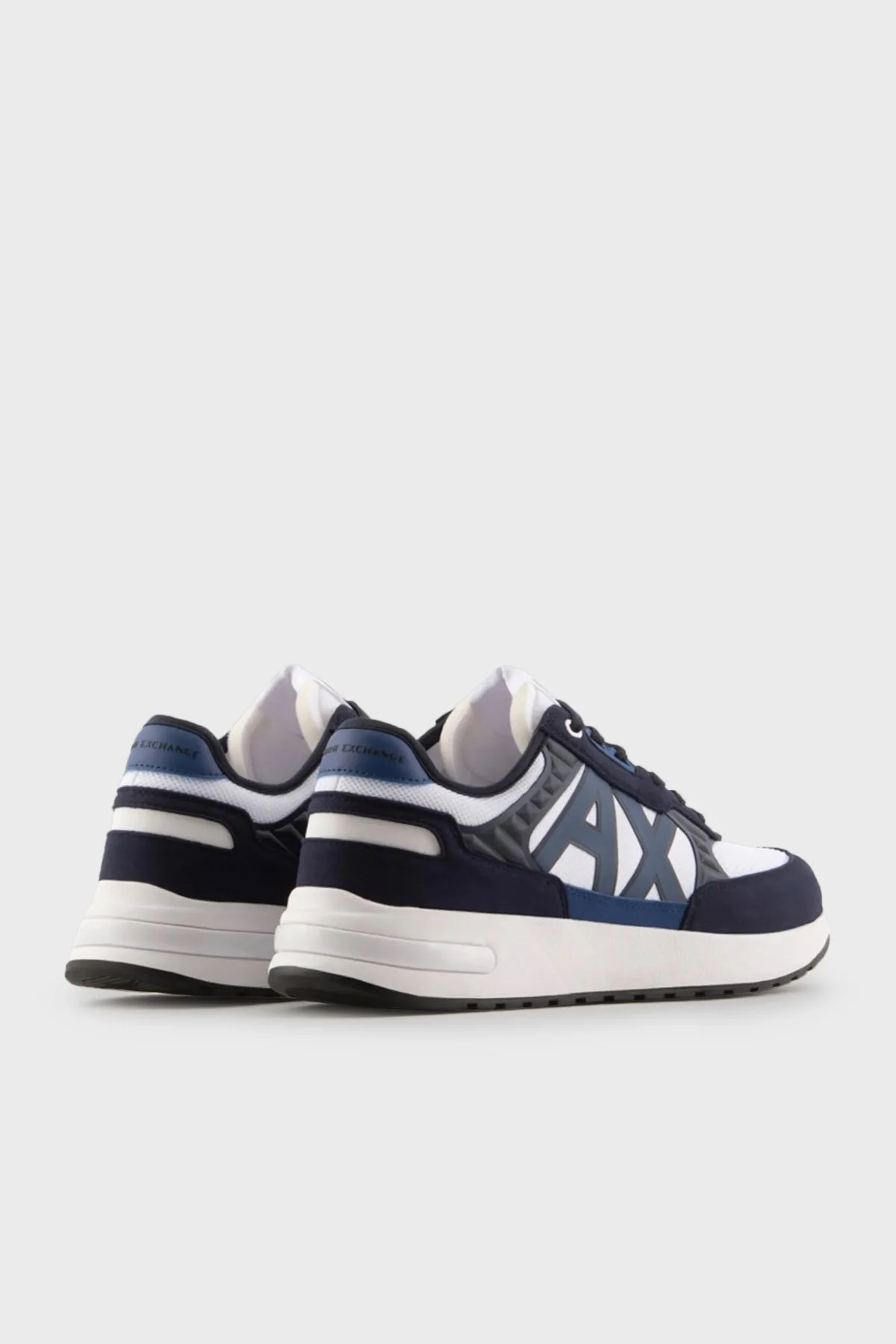 Armani Exchange Logolu Sneaker Erkek Ayakkabı XUX090 XV276 S563 BEYAZ-LACİVERT - 3