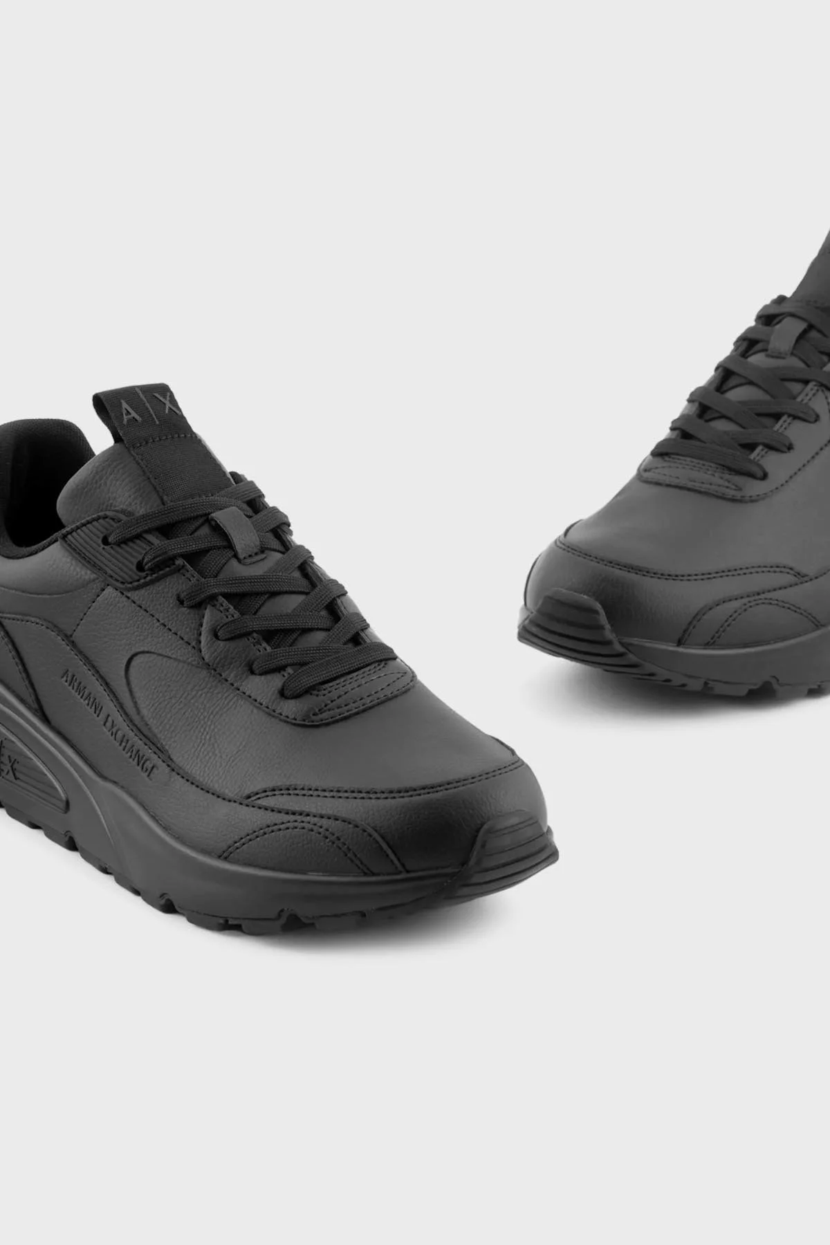 Armani Exchange Logolu Sneaker Erkek Ayakkabı XUX121 XV768 00002 SİYAH - 5