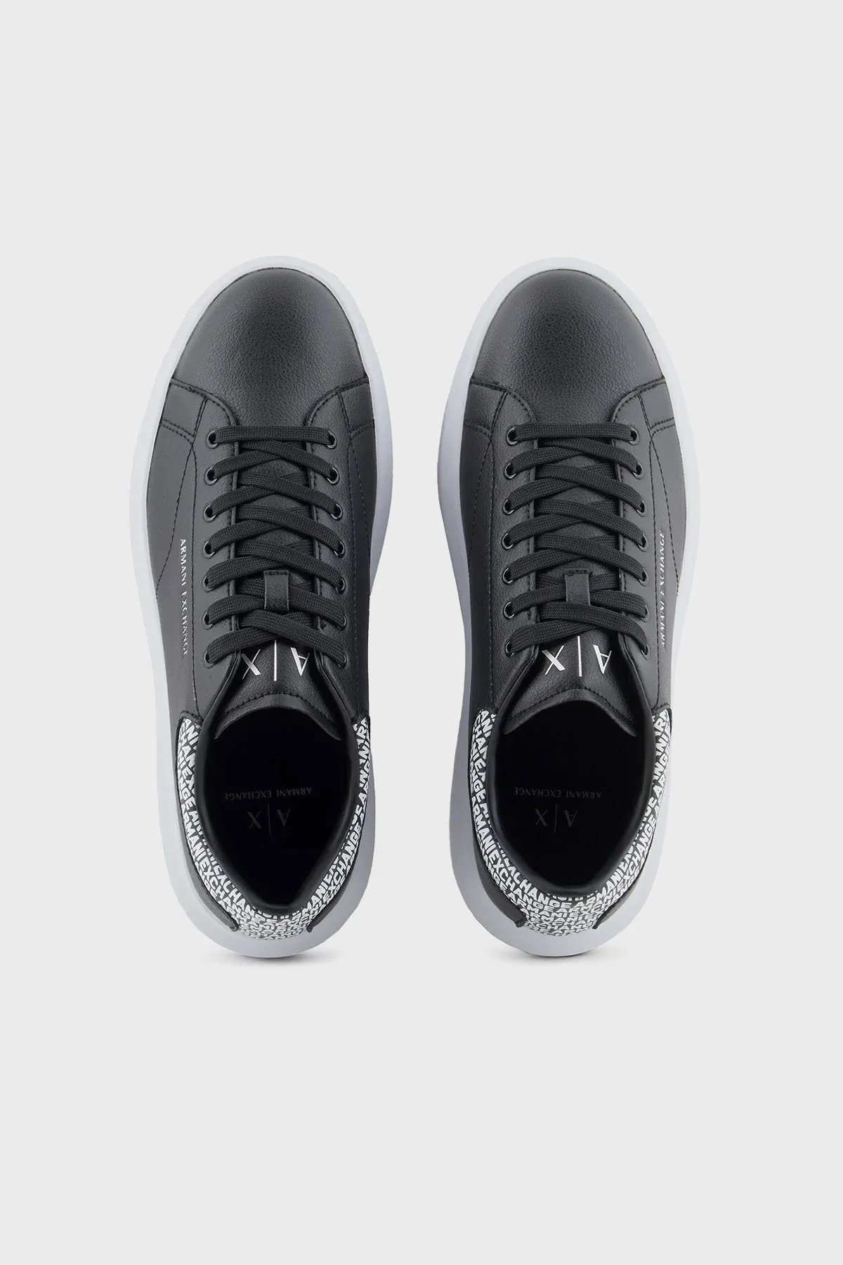 Armani Exchange Logolu Sneaker Erkek Ayakkabı XUX123 XV761 S277 SİYAH-BEYAZ - 9