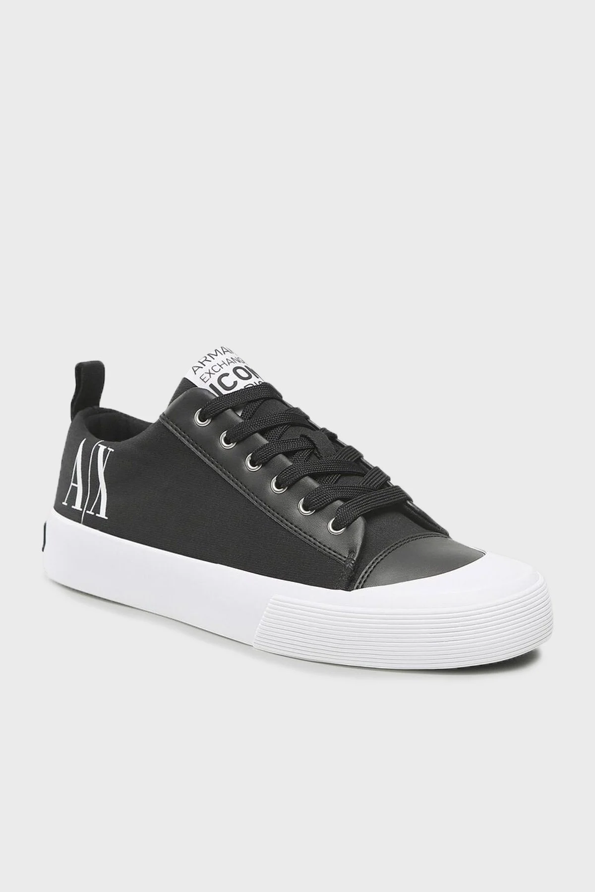 Armani Exchange Logolu Sneaker Erkek Ayakkabı XUX140 XV591 00002 SİYAH - 2