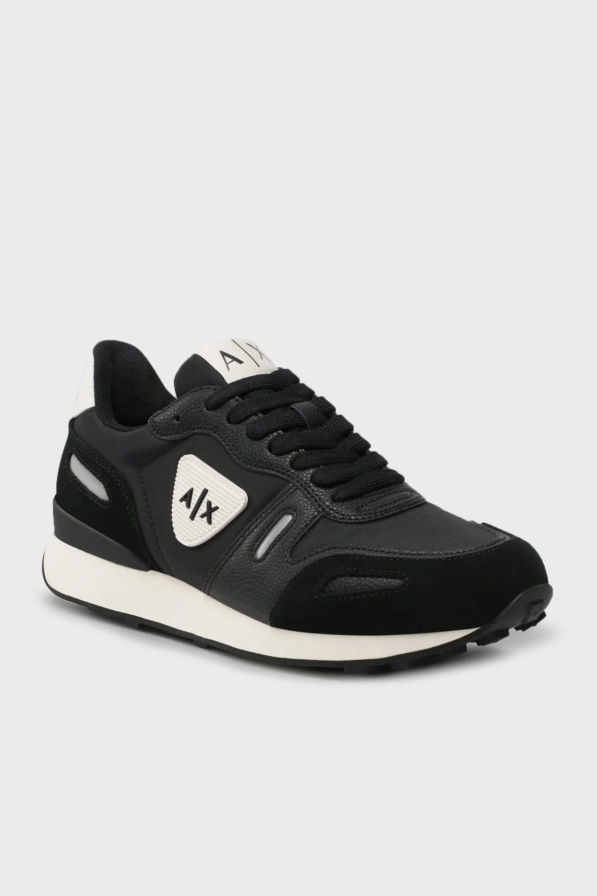 Armani Exchange Logolu Sneaker Erkek Ayakkabı XUX149 XV607 N814 SİYAH-BEYAZ - 2
