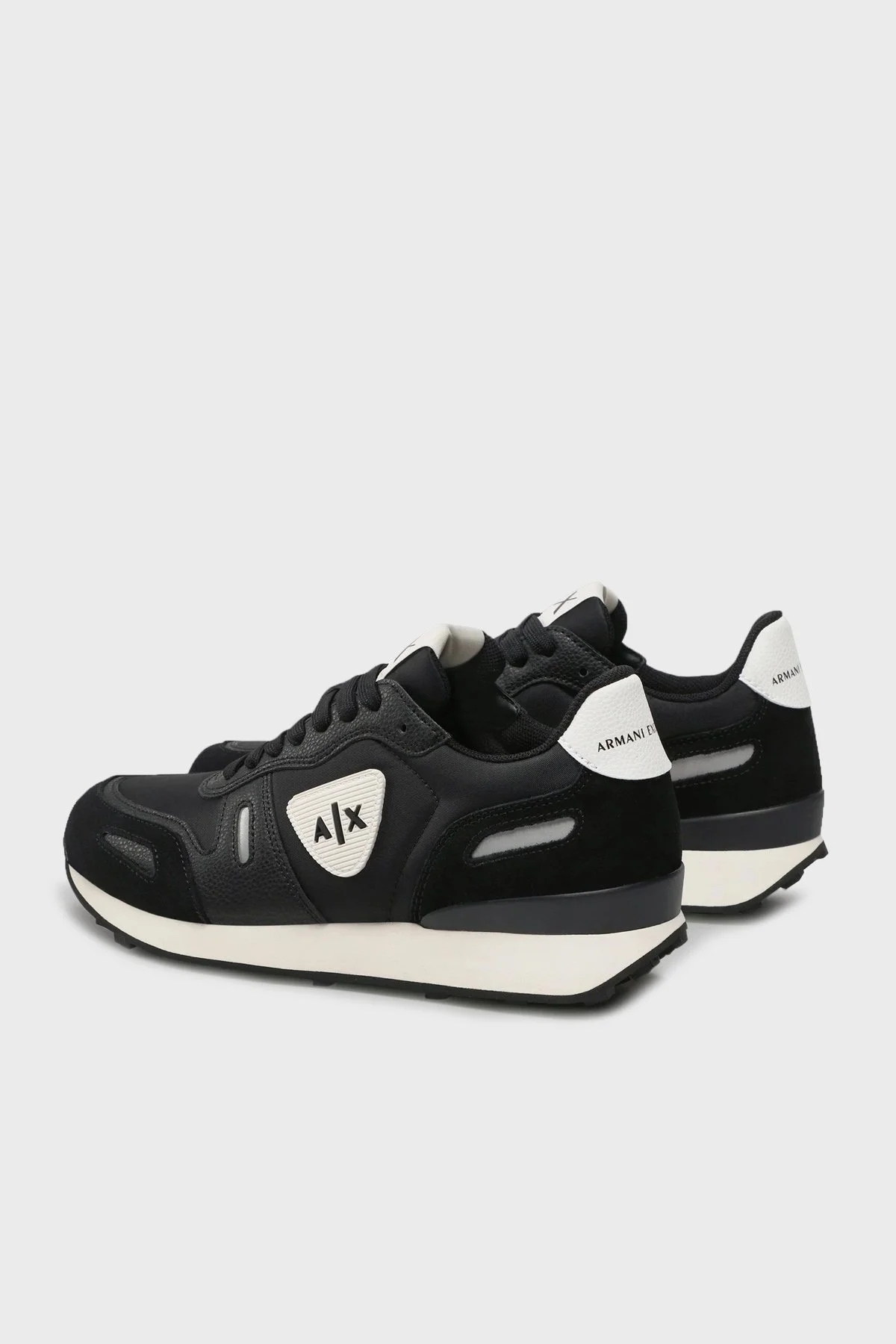 Armani Exchange Logolu Sneaker Erkek Ayakkabı XUX149 XV607 N814 SİYAH-BEYAZ - 3