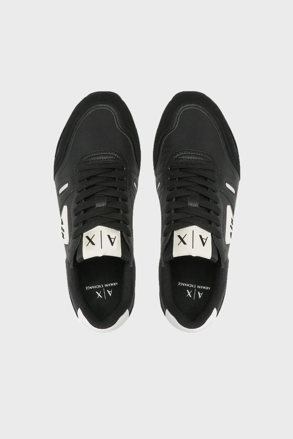 Armani Exchange Logolu Sneaker Erkek Ayakkabı XUX149 XV607 N814 SİYAH-BEYAZ - 4