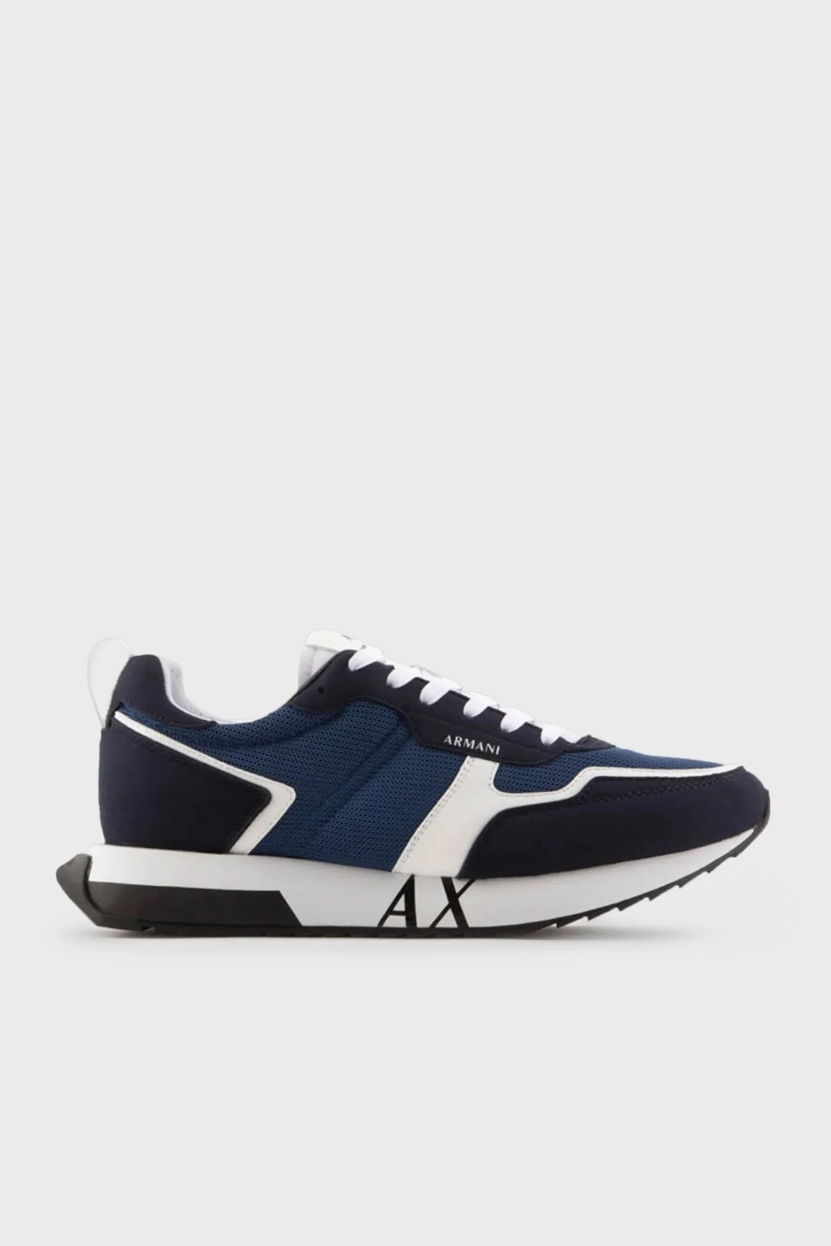 Armani Exchange Logolu Sneaker Erkek Ayakkabı XUX151 XV609 K585 LACİVERT - 1