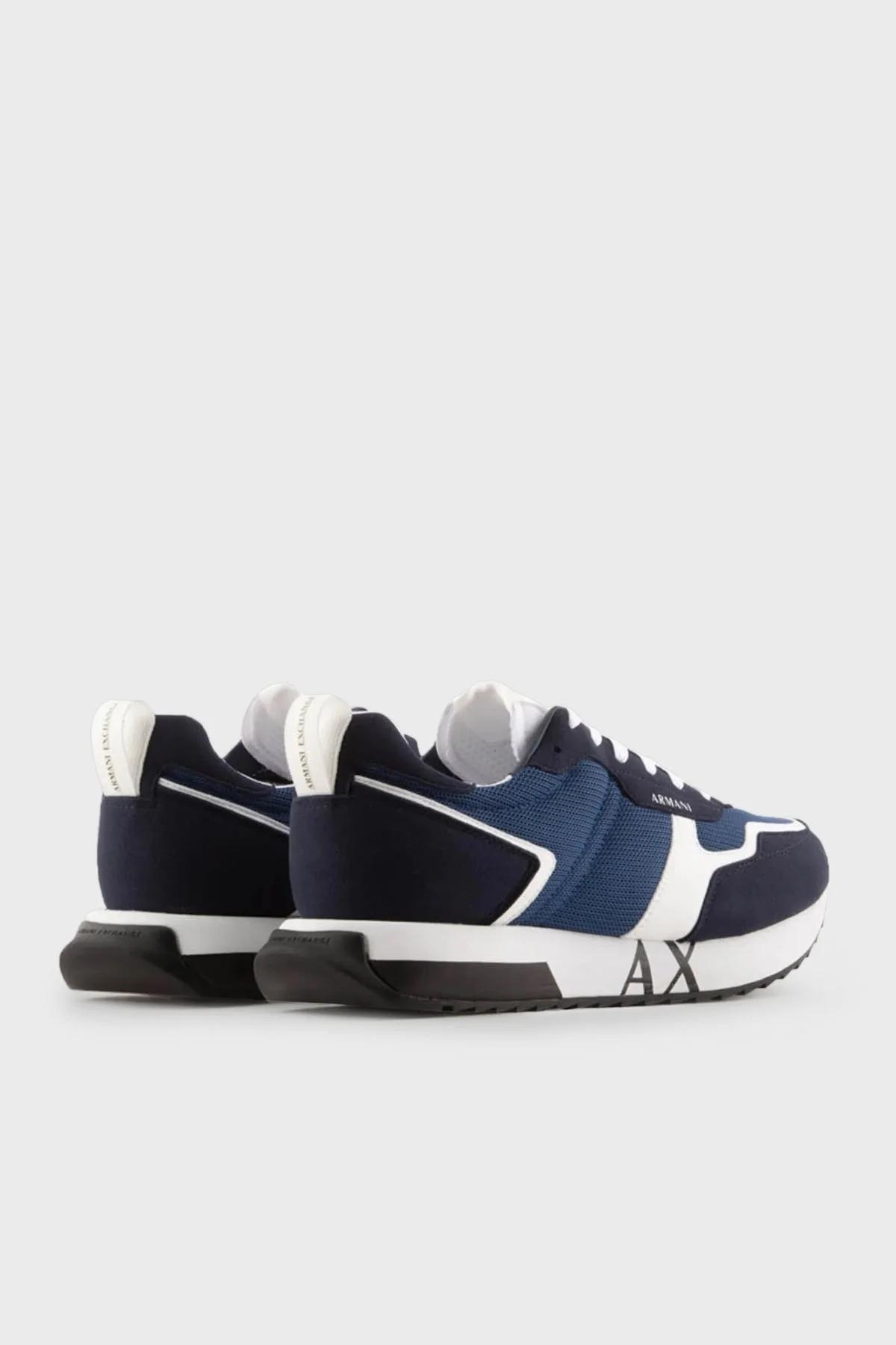 Armani Exchange Logolu Sneaker Erkek Ayakkabı XUX151 XV609 K585 LACİVERT - 3