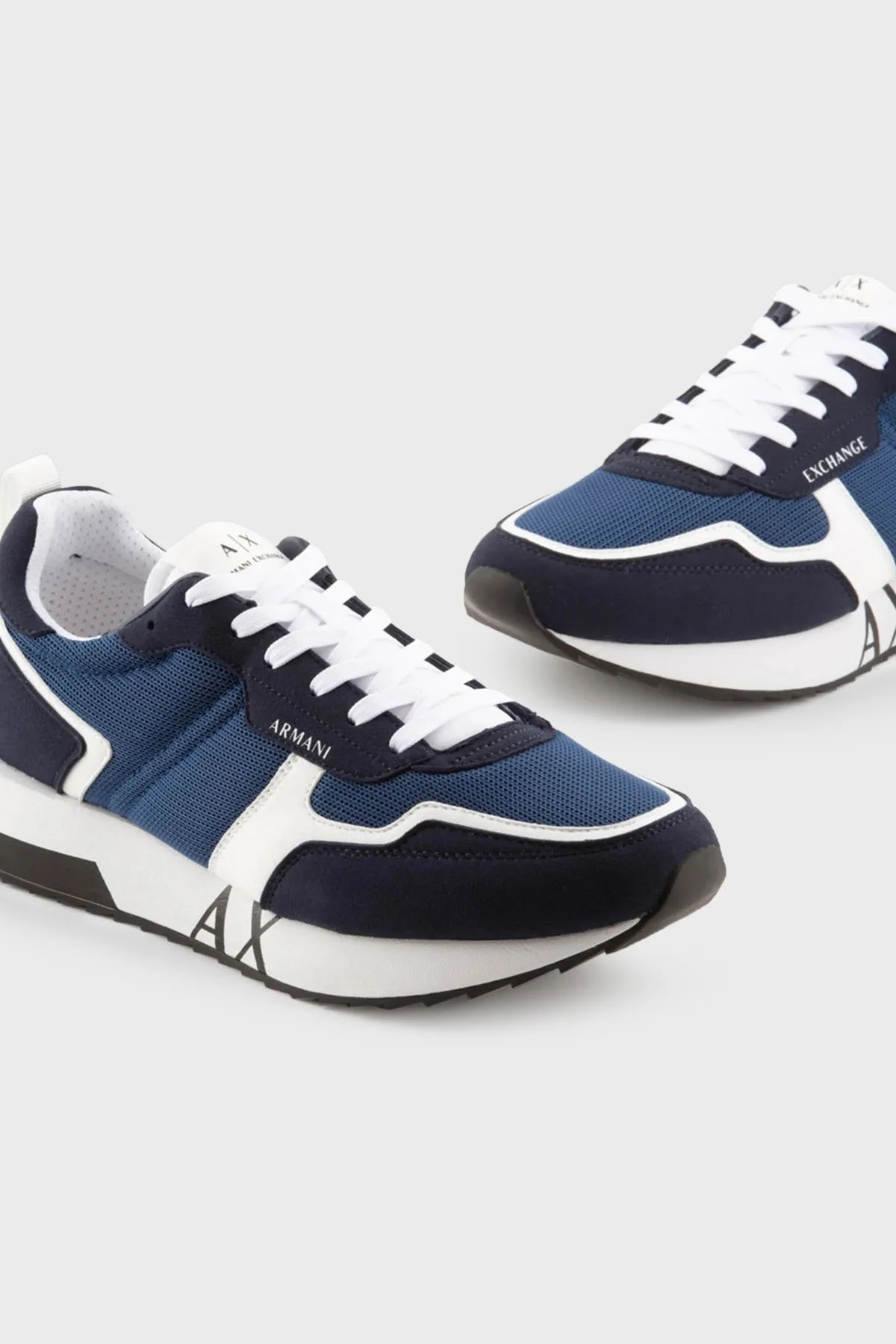 Armani Exchange Logolu Sneaker Erkek Ayakkabı XUX151 XV609 K585 LACİVERT - 4