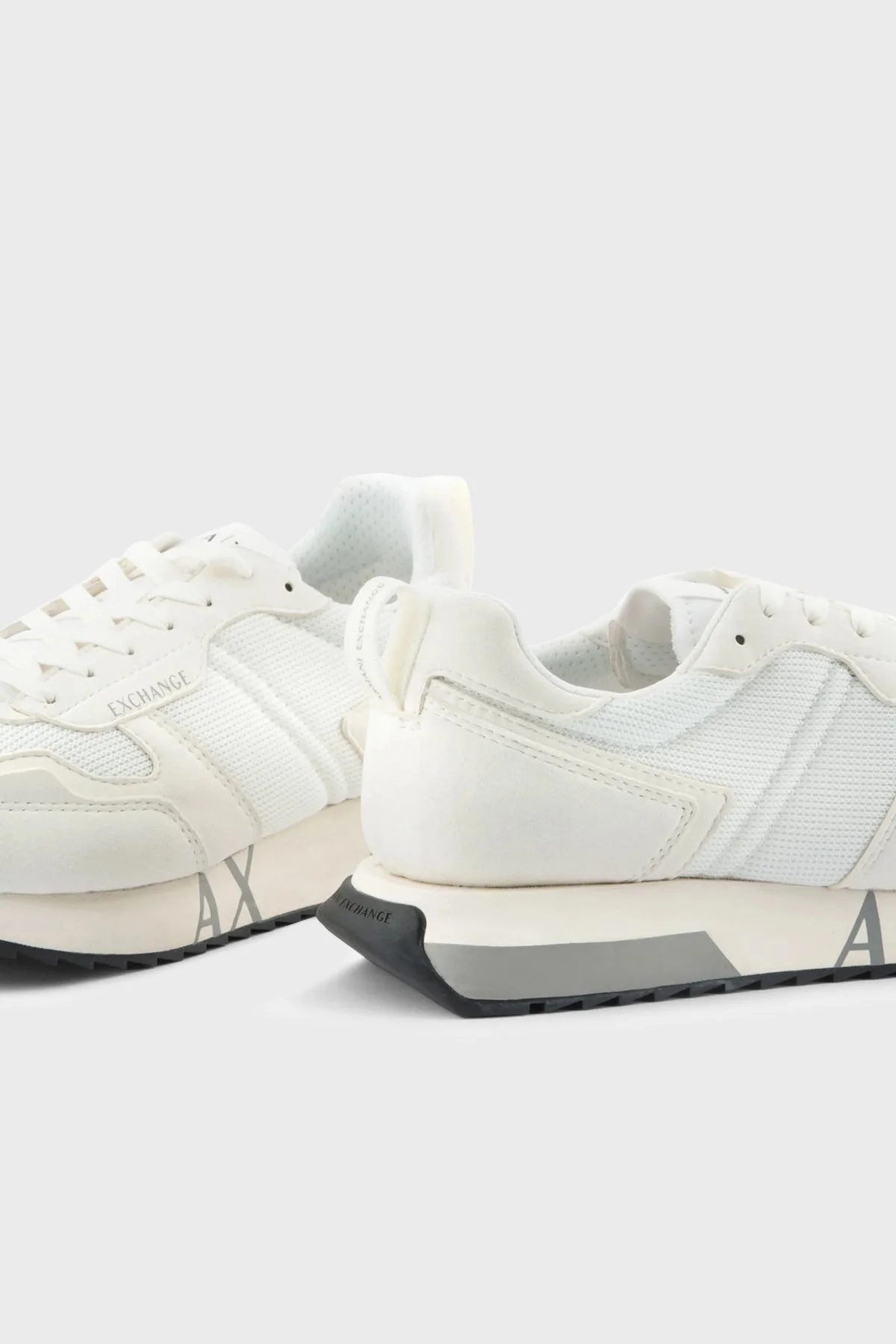 Armani Exchange Logolu Sneaker Erkek Ayakkabı XUX151 XV609 M801 BEYAZ-BEJ - 4